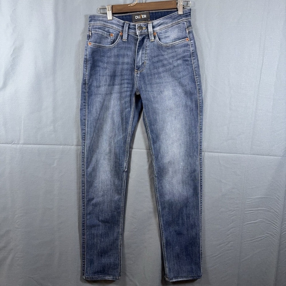 DU/ER L2X Slim Fit Jeans Mens 28x30 Blue CoolMax Stretch Quick Dry DUER